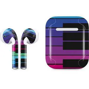 Decal Audio Skin Compatible with Apple AirPods - Color Piano Keys Design Decal Audio Skin Compatible with Apple AirPods - Color Piano Keys Design