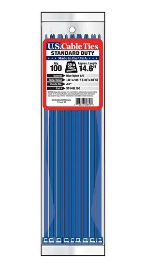 US Cable Ties SD14BL100 14-Inch Standard Duty Cable Ties, Blue, 100-Pack US Cable Ties SD14BL100 14-Inch Standard Duty Cable Ties, Blue, 100-Pack