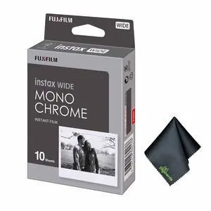 INSTAX Wide Monochrome Film 10 Exposures Bundle | For Instant Photos, Scrapbooks & Sharing | Includes Cleaning Cloth INSTAX Wide Monochrome Film 10 Exposures Bundle | For Instant Photos, Scrapbooks & Sharing | Includes Cleaning Cloth