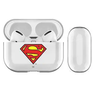 Officially Licensed Superman DC Comics Classic Graphics Clear Hard Crystal Cover Compatible with Apple AirPods Pro Charging Case Officially Licensed Superman DC Comics Classic Graphics Clear Hard Crystal Cover Compatible with Apple AirPods Pro Charging Case