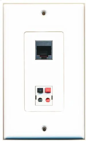 1 Port RJ45 Shielded 1 Port Speaker Wall Plate Oversized Jumbo MIDI 1 Port RJ45 Shielded 1 Port Speaker Wall Plate Oversized Jumbo MIDI