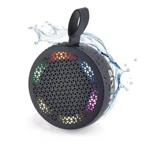 Water Resistant Bluetooth Shower Speaker, Handsfree Portable Speakerphone Control Buttons with LED Light, True Wireless Stereo for Bathroom, Kitchen, Hiking, Kayak, Beach, Gifts (Black) Water Resistant Bluetooth Shower Speaker, Handsfree Portable Speakerphone Control Buttons with LED Light, True Wireless Stereo for Bathroom, Kitchen, Hiking, Kayak, Beach, Gifts (Black)