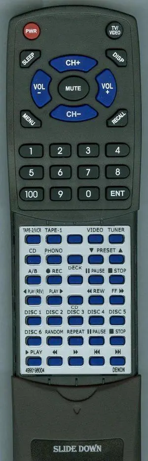 Replacement Remote for Denon DRA335R, DRA345R, RC-129A Replacement Remote for Denon DRA335R, DRA345R, RC-129A