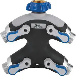 Best Garden Metal 4-Outlet Hose Shutoff Manifold - 1 Each Best Garden Metal 4-Outlet Hose Shutoff Manifold - 1 Each