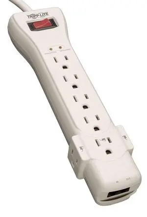 SUPER7TEL Surge Suppressor, 7 Outlet, RJ11, 7ft Cord, 2470 Joules SUPER7TEL Surge Suppressor, 7 Outlet, RJ11, 7ft Cord, 2470 Joules