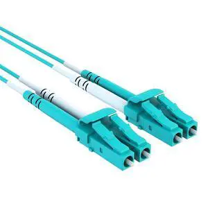 1m LC/LC 40/100GB Duplex 50/125 Multimode OM4 Fiber Patch Cable Aqua 1m LC/LC 40/100GB Duplex 50/125 Multimode OM4 Fiber Patch Cable Aqua