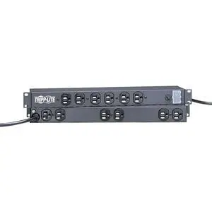 Power Strip Rackmount Metal 120V 5-15R 12 Outlet 15' Cord 1URM - Power Distribution Strip (Rack-mountable) - AC 120 V - Input: NEMA 5-15 - Output connectors: 12 (NEMA 5-15) - 15 ft Cord Power Strip Rackmount Metal 120V 5-15R 12 Outlet 15' Cord 1URM - Power Distribution Strip (Rack-mountable) - AC 120 V - Input: NEMA 5-15 - Output connectors: 12 (NEMA 5-15) - 15 ft Cord