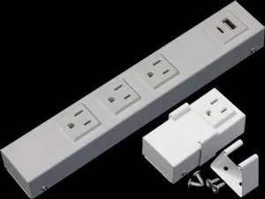 10 Hardwired Power Strip (NO Power Cord), 3 Vertical Outlets (NOT Tamper Resistant), NO Ears (Without mounting tabs on Both Ends), 15A (NEMA 5-15R - NOT a 20 Amp Unit), USB A+C, White 10 Hardwired Power Strip (NO Power Cord), 3 Vertical Outlets (NOT Tamper Resistant), NO Ears (Without mounting tabs on Both Ends), 15A (NEMA 5-15R - NOT a 20 Amp Unit), USB A+C, White