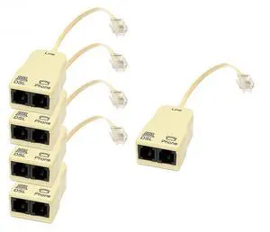 (Pack of 5) in-line DSL Splitter w/Noise Filter (Pack of 5) in-line DSL Splitter w/Noise Filter
