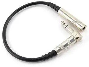 CablesOnline 1ft Right-Angle (6.35mm) 1/4in. Stereo Male to Female Audio Extension Cable (A6-201SR) CablesOnline 1ft Right-Angle (6.35mm) 1/4in. Stereo Male to Female Audio Extension Cable (A6-201SR)