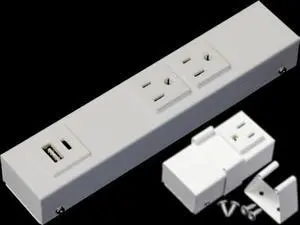 8 Hardwired Power Strip (NO Power Cord), 2 Vertical Outlets (NOT Tamper Resistant), NO Ears (Without mounting tabs on Both Ends), USB A+C, 15A (NOT a 20 Amp Unit), White 8 Hardwired Power Strip (NO Power Cord), 2 Vertical Outlets (NOT Tamper Resistant), NO Ears (Without mounting tabs on Both Ends), USB A+C, 15A (NOT a 20 Amp Unit), White