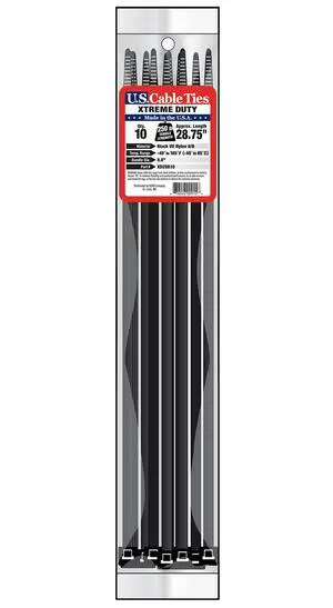 XD29B10 29-Inch Xtreme Duty Cable Ties, UV Black, 10-Pack XD29B10 29-Inch Xtreme Duty Cable Ties, UV Black, 10-Pack