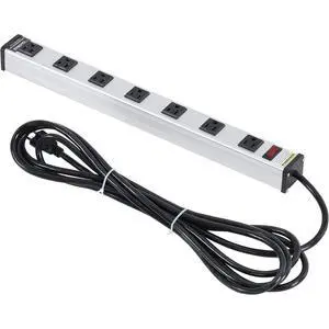 19" 7 Outlet Aluminum Power Strip with 15-ft Cord ETL/cETL 19" 7 Outlet Aluminum Power Strip with 15-ft Cord ETL/cETL