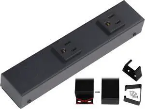 8 Hardwired Power Strip (NO Power Cord), 2 Vertical Outlets (NOT Tamper Resistant), NO Ears (Without mounting tabs on Both Ends), 15A (NOT a 20 Amp Unit), Black 8 Hardwired Power Strip (NO Power Cord), 2 Vertical Outlets (NOT Tamper Resistant), NO Ears (Without mounting tabs on Both Ends), 15A (NOT a 20 Amp Unit), Black