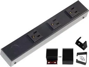 10 Hardwired Power Strip (NO Power Cord), 3 Vertical Outlets (NOT Tamper Resistant), NO Ears (Without mounting tabs on Both Ends), 15A (NOT a 20 Amp Unit), Black 10 Hardwired Power Strip (NO Power Cord), 3 Vertical Outlets (NOT Tamper Resistant), NO Ears (Without mounting tabs on Both Ends), 15A (NOT a 20 Amp Unit), Black