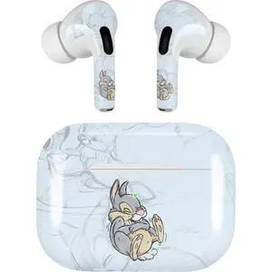 Decal Audio Skin Compatible with Apple AirPods Pro - Officially Licensed Disney Bambi Thumper Sketched Portrait Design Decal Audio Skin Compatible with Apple AirPods Pro - Officially Licensed Disney Bambi Thumper Sketched Portrait Design