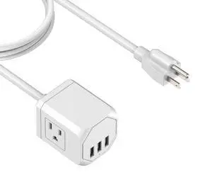 Gadgets Multi-Plug Outlet Extender & Surge Protector Power Strip 5ft. Cord - Suitable for Home, Office, & School Usage | 3 Wall Outlets & 3 USB Ports - White Gadgets Multi-Plug Outlet Extender & Surge Protector Power Strip 5ft. Cord - Suitable for Home, Office, & School Usage | 3 Wall Outlets & 3 USB Ports - White