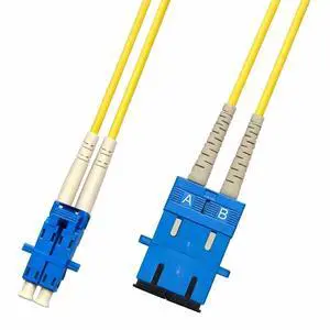 1FT LC Female SC Female Duplex Singlemode 9/125 Fiber Optic Adapter Cable F/F 1FT LC Female SC Female Duplex Singlemode 9/125 Fiber Optic Adapter Cable F/F