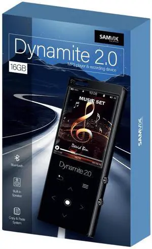 Dynamite 2.0 16GB Kosher MP3 Player (White) | Connects wirelessly to headphones or speakers, Stores music, audio files, and recordings, with expandable storage via an Dynamite 2.0 16GB Kosher MP3 Player (White) | Connects wirelessly to headphones or speakers, Stores music, audio files, and recordings, with expandable storage via an