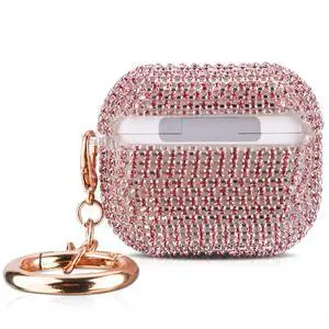 Case for Airpods 3rd Generation Case Sparkly Diamond Airpod 3 Case with Keychain TPU Shockproof Protective Premium Bling Rhinestone Cover Skin for AirPods 3 Charging Case, Pink Case for Airpods 3rd Generation Case Sparkly Diamond Airpod 3 Case with Keychain TPU Shockproof Protective Premium Bling Rhinestone Cover Skin for AirPods 3 Charging Case, Pink