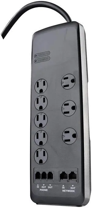 41619 Surge Protector with Resettable Safety Overload Feature, 8 Outlets, 3540J of Protection, 6 Foot Cord, Black 41619 Surge Protector with Resettable Safety Overload Feature, 8 Outlets, 3540J of Protection, 6 Foot Cord, Black
