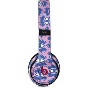 Decal Audio Skin Compatible with Beats Solo 3 Wireless - Officially Licensed Bouffants and Broken Hearts Bold Eyes 2 Design Decal Audio Skin Compatible with Beats Solo 3 Wireless - Officially Licensed Bouffants and Broken Hearts Bold Eyes 2 Design