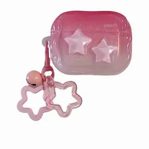Case for AirPods Pro 2nd Generation 2022, Premium Lovely Star Decoration Pattern Headphone Cover Accessories for AirPods Pro 2nd Generation 2022 with Pendant Case for AirPods Pro 2nd Generation 2022, Premium Lovely Star Decoration Pattern Headphone Cover Accessories for AirPods Pro 2nd Generation 2022 with Pendant