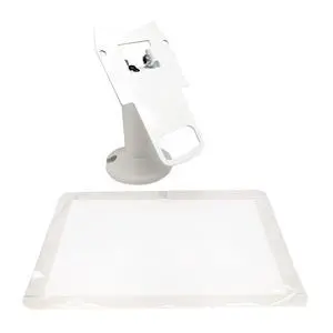 Clover Mini Screen Protector and 7" Swivel and Tilt Stand, Screw-in and Adhesive, White Clover Mini Screen Protector and 7" Swivel and Tilt Stand, Screw-in and Adhesive, White