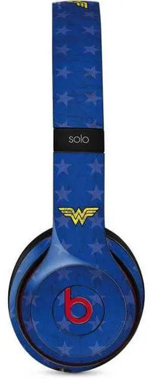 Decal Audio Skin Compatible with Beats Solo 3 Wireless - Officially Licensed DC Comics Wonder Woman Emblem on Flag Design Decal Audio Skin Compatible with Beats Solo 3 Wireless - Officially Licensed DC Comics Wonder Woman Emblem on Flag Design