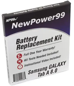 Battery Kit for Samsung Galaxy Tab A 8.0 with Tools, Video and Battery from NewPower99 Battery Kit for Samsung Galaxy Tab A 8.0 with Tools, Video and Battery from NewPower99