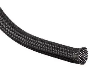 1/2" Nylon Expandable Braided Sleeving - 100 Feet - Color: Black 1/2" Nylon Expandable Braided Sleeving - 100 Feet - Color: Black