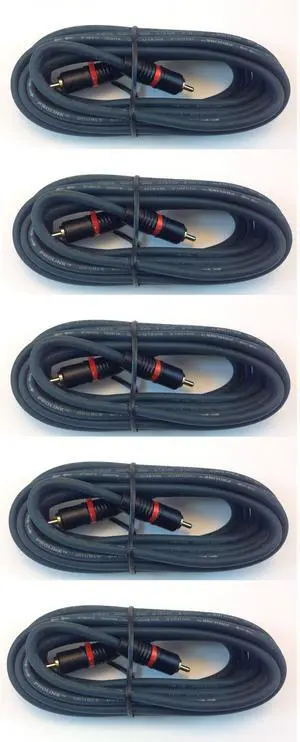RCA PATCH CABLE,QUALITY SHIELDED (12FT, 5 PACK) RCA PATCH CABLE,QUALITY SHIELDED (12FT, 5 PACK)
