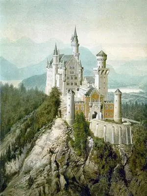Adolf Hitler: Neuschwanstein: 1914: Archival Quality Art Print Adolf Hitler: Neuschwanstein: 1914: Archival Quality Art Print