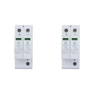 Voltage Arrester Device, 2 Pack 2P Guide Rail Mounting 40KA Surging Protective Device DC Photovoltaic Protector Low Voltage Arrester for Home Commercial Lighting Protect Voltage Arrester Device, 2 Pack 2P Guide Rail Mounting 40KA Surging Protective Device DC Photovoltaic Protector Low Voltage Arrester for Home Commercial Lighting Protect