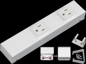 8 Hardwired Power Strip (NO Power Cord), 2 Vertical Outlets (NOT Tamper Resistant), NO Ears (Without mounting tabs on Both Ends), 15A (NOT a 20 Amp Unit), White 8 Hardwired Power Strip (NO Power Cord), 2 Vertical Outlets (NOT Tamper Resistant), NO Ears (Without mounting tabs on Both Ends), 15A (NOT a 20 Amp Unit), White