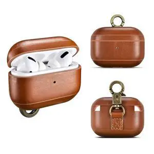 Leather Handmade Case Compatible with AirPods 3 | Genuine Leather Case with Strap | Shockproof | Compatible with MagSafe & Wireless Chargers Brown Leather Handmade Case Compatible with AirPods 3 | Genuine Leather Case with Strap | Shockproof | Compatible with MagSafe & Wireless Chargers Brown