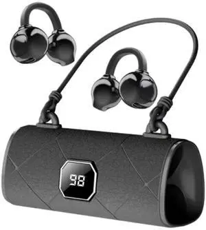 X22 Fashionable Clip On Wireless Headphones with Handbag Style, Handbag-Style Bluetooth 6.0 Ear Clip Earbuds with Led Display, 50h Play Ipx5 Waterproof for Workouts, Travel (Black) X22 Fashionable Clip On Wireless Headphones with Handbag Style, Handbag-Style Bluetooth 6.0 Ear Clip Earbuds with Led Display, 50h Play Ipx5 Waterproof for Workouts, Travel (Black)