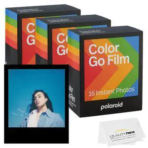 Go Color Film, Black Frame + Quality Photo Microfiber Cloth (Compatible with Go Cameras) (3 Pack (48 Films)) Go Color Film, Black Frame + Quality Photo Microfiber Cloth (Compatible with Go Cameras) (3 Pack (48 Films))