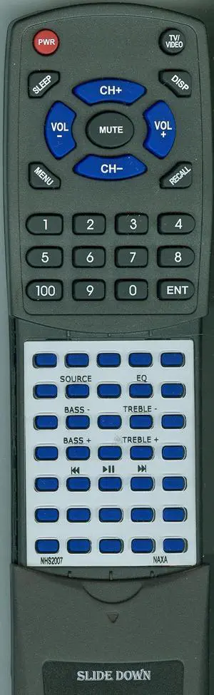 Replacement Remote for Naxa NHS-2007 Replacement Remote for Naxa NHS-2007