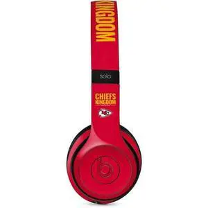 Decal Audio Skin Compatible with Beats Solo 3 Wireless - Officially Licensed NFL Kansas City Chiefs Team Motto Design Decal Audio Skin Compatible with Beats Solo 3 Wireless - Officially Licensed NFL Kansas City Chiefs Team Motto Design
