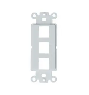 Decorator-Style Wall Plate Keystone Insert (20 Pack, 3 Port) Decorator-Style Wall Plate Keystone Insert (20 Pack, 3 Port)