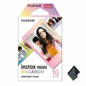 INSTAX MINI Macaron Film 10 Exposures Bundle | For Instant Photos, Scrapbooks & Sharing | Includes Cleaning Cloth INSTAX MINI Macaron Film 10 Exposures Bundle | For Instant Photos, Scrapbooks & Sharing | Includes Cleaning Cloth