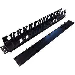1U 12 Slots Plastic Single Finger Duct Cable Manager Server Rack Wire Management System - 2 Pack 1U 12 Slots Plastic Single Finger Duct Cable Manager Server Rack Wire Management System - 2 Pack
