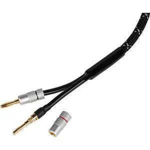 6 ft. 14 AWG Professional Grade Braided Speaker Cable Wire with Gold Plated Banana Plugs 6 ft. 14 AWG Professional Grade Braided Speaker Cable Wire with Gold Plated Banana Plugs