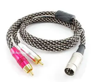 CablesOnline 3ft 5-Pin Din Male to 2-RCA Male Professional Premium Mesh Audio Cable for Bang & Olufsen, Naim, Quad...Stereo Systems (BO-203S) CablesOnline 3ft 5-Pin Din Male to 2-RCA Male Professional Premium Mesh Audio Cable for Bang & Olufsen, Naim, Quad...Stereo Systems (BO-203S)
