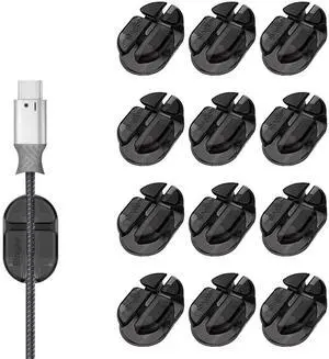 Cable Organizer Clips Holder 2-Way Cross Slotted 3M Adhesive Multipurpose Desktop Office Car Home Solution Line Cord Management System for Charging Power Wire USB Electronics Accessory, 12-Pack Cable Organizer Clips Holder 2-Way Cross Slotted 3M Adhesive Multipurpose Desktop Office Car Home Solution Line Cord Management System for Charging Power Wire USB Electronics Accessory, 12-Pack