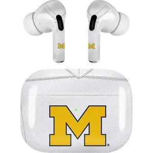 Decal Audio Skin Compatible with Apple AirPods Pro - Officially Licensed University of Michigan White Jersey Design Decal Audio Skin Compatible with Apple AirPods Pro - Officially Licensed University of Michigan White Jersey Design