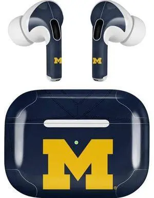 Decal Audio Skin Compatible with Apple AirPods Pro - Officially Licensed University of Michigan Blue Jersey Design Decal Audio Skin Compatible with Apple AirPods Pro - Officially Licensed University of Michigan Blue Jersey Design