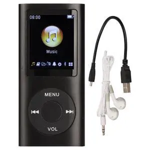 Slim Portable MP3 Player with Lossless Sound 1.8" LCD Screen Supports 64GB SD Card & Earphone, Portable Music Player with Earphone, Support up to 64GB Memory Card, 8H Playing time (Black) Slim Portable MP3 Player with Lossless Sound 1.8" LCD Screen Supports 64GB SD Card & Earphone, Portable Music Player with Earphone, Support up to 64GB Memory Card, 8H Playing time (Black)