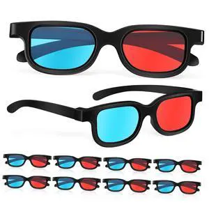 10 Pack 3D Glasses with Red Lenses Theater Glasses for 3D Movies Tv Gaming Home Theater Boys and Girls Friendly 10 Pack 3D Glasses with Red Lenses Theater Glasses for 3D Movies Tv Gaming Home Theater Boys and Girls Friendly